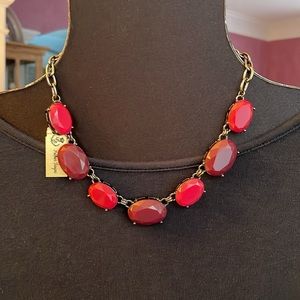 NWT Berrylicious necklace set in hematite metal with pink & purple acrylic beads